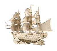 Beaupretty DIY Wooden Sailing Ship Model Kit for Adults Wooden Puzzle with Follow Nautical Ocean Theme Home Decor and Elegant Tabletop Ornament for Beginners and Experienced Builders