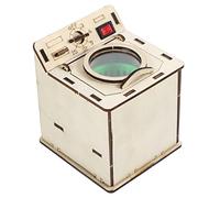 Beaupretty DIY Wooden Washing Machine for Science Experiment Kit for Preschool Educational Role Play to Develop Creativity Practical Skills and Scientific Knowledge