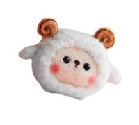 Beaupretty DIY Wool Felt Sheep Kit Handmade Needle Felting Craft for Beginners Easy Wool Craft with Bright Color Design Adults Christmas and Birthday