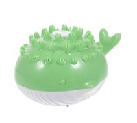 Beaupretty Dog Chew Whale Shape with Water Spray, Floating Puppy Bath for Teething, Sturdy Green Pet Pool for Indoor and Outdoor Play
