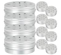 Beaupretty Dog Scent Training Containers Aluminium Snuffle Case Set 12pcs 60ml for Training Dog Snuffle Ability and Improving Natural Smell Skills Silver Supplies