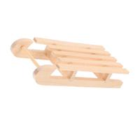 Beaupretty Dollhouse Christmas Scene Model Solid Wood DIY Snow Sled Ornament for Creative Play Safe Natural Material Detailed Craft for Home Decor and Winter Activity Learning