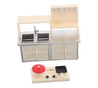 Beaupretty Dollhouse Kitchen Playset Realistic Miniature Induction Cooker Accessories Safe for Enhances Role Play Imagination for Boys