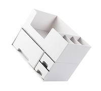 Beaupretty Double Cosmetics Organizer Mask Storage Box European Jewelry Box Space-saving Desktop Storage Case
