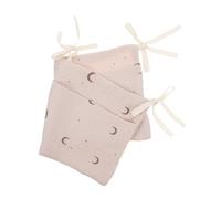 Beaupretty Double-Layer Cotton Baby Bedside Organizer with 2 Pockets - Hanging Storage Bag for Diapers, Essentials Baby Items, Suitable for Crib and Stroller Use