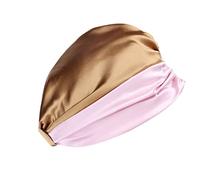 Beaupretty Double-Layer Elastic Satin Sleep Bonnet Hat for Women Imitation Silk Bonnet for Hair Care for Sleeping and Hair Protection