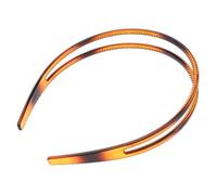Beaupretty Double Layer Non-slip Teeth Headband Women Hair Fixing Tool Simple Style Bright Tortoise Shell Hairband Suitable for Daily Wear