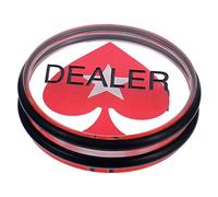 Beaupretty Double Sided Acrylic Dealer Button Poker Game Marker with Smooth Surface for Counting and Reward Coins Small Dealer Puck for and Card Games