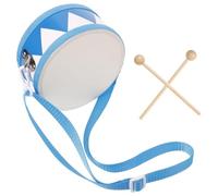 Beaupretty Double-Sided Wooden Drum Set for Boys and Girls Portable Hand Tapping Musical Instrument Wooden Stick for Early Childhood Education and Montessori Activities