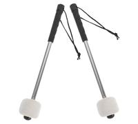 Beaupretty Drum Mallets Comfortable Grip 2pcs with Wool Felt and Stainless Steel Handle and Well-polished, for Playing Snare Drum and Percussion Instruments