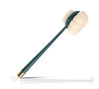 Beaupretty Dual-Sided Long Handle Bath Brush with Loofah Bristle Back Scrubber for Exfoliating Skin for Suitable for Men and Women