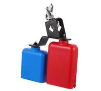 Beaupretty Dual Tone Cowbell Drum Set Accessories for Durable Percussion Instrument with Smooth Surface Blue and Red Musical Bells for Cheering and Singing Enhances Hearing and Cognitive