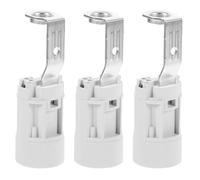 Beaupretty E14 Lamp Pipe Light Holder 3Pcs Light Socket Outlets European Style Unique Design Easy Installation for Dining Rooms