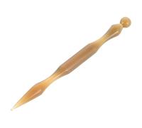 Beaupretty Ear Acupuncture Pen Dual Head Precision Massage Tool for Auricular Therapy Durable Ox Horn Acupressure Device for Body Neck Portable Meridian Massager