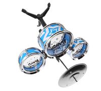 Beaupretty Early Learning Drum Set for Authentic Jazz Design Musical for Boys and Skill Building Hand-eye Coordination Instrument Dual-purpose Play and Music Practice Blue Color