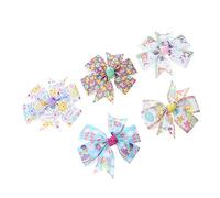 Beaupretty Easter Hair Decorations 3 Inches Bow Hair Barrettes Set for Kids Easter Hairpins Safe Material