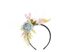 Beaupretty Easter Party Ear Headwear Flower Branch Headband Prop Unisex Deer Antler Modeling Headdress Comfortable Bunny Headwear for Women