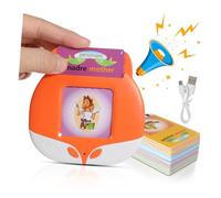 Beaupretty Educational for Dual Language Talking Flash Cards with Interactive Sound Cards Sturdy Construction for Speech Development Learning Tool for Ages