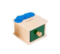 Beaupretty Educational for Years Sensory Coin Box for Hand Eye Coordination Fine Motor Skills Development Montessori Inspired Plaything to Enhance Communication Cognitive Skills