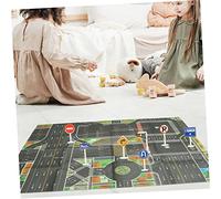 Beaupretty Educational Traffic Road Sign with Large Play Mat for Interactive Traffic Safety Learning for Boys