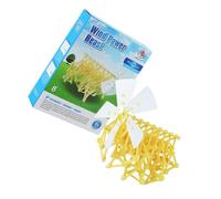 Beaupretty Educational Wind Powered Building for Yellow Mechanical Beast Puzzle Stem Assembly Plaything for Parent Interaction Easy to Build and Stack Enhances Physics Learning and Creativity