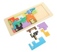 Beaupretty Educational Wooden Animal Puzzle for Portable Early Learning with Color Cognition Safe Smooth Edges Puzzle Board for Preschool Development