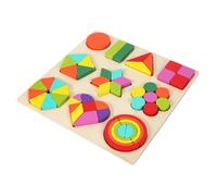Beaupretty Educational Wooden Puzzle for Rainbow Building Blocks Montessori Cognitive Development Premium Multi Functional Learning and Creativity for Preschoolers