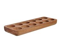 Beaupretty Egg Egg Storage for 12 Holes Wooden Kitchen Organization Holder Tray with and Splinterfree Surface Platter Home Decor Countertop Use