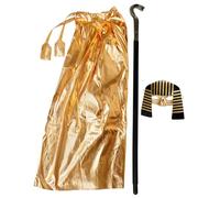Beaupretty Egyptian Costume Accessory Set for Pharaoh Mask Hat Cane Cape for Halloween Cosplay Festive Gatherings