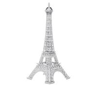 Beaupretty Eiffel Tower Metallic Statue Figurine Architecture Model Silver Zinc Alloy Decorative Retro Creative Special Appearance Strong Practical Multifunctional Hotel Restaurant Decor