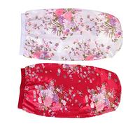 Beaupretty Elastic Satin Long Sleeping Hat 2pcs Breathable Hair Bonnet for Women Comfortable Sleep Use Travel Hair Protection