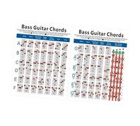 Beaupretty Electric Bass Chord Chart 72 Different Chords and Note Display on Paper for for 4 String Bass Guitar and for Beginners and Music Practice Exercises Beginners Music Practice Exercises