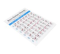 Beaupretty Electric Bass Chord Chart Poster Large Practical Reference Guide for Beginners and Experienced Players with Chord Diagrams for Practice