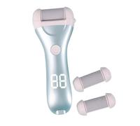 Beaupretty Electric Pedicure Tool Foot File Callus Remover with Digital Display USB Rechargeable Blue Abs Foot Care Device for Home Dead Skin and Hard Heel Removal