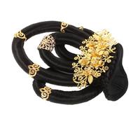 Beaupretty Elegant Ancient Chinese Aesthetics Hair Bun Headdress Integrated Chignon Hairpiece Cosplay Hair Accessories Bows for Women