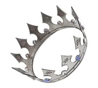 Beaupretty Elegant Baroque Dynasty Crown for Men Durable Acrylic Crystal Tiara for Wedding Carnival Party Photography Props for Adults