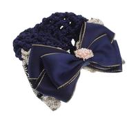 Beaupretty Elegant Bow Knot Snood Hairnet Quick Styling Accessory for Professional Attire Comfortable Stylish Hair Clip Lemon Yellow with Lace Trim