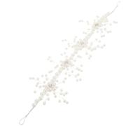 Beaupretty Elegant Handmade Pearl Flower Bridal Headband Comfortable White Hair Accessory for Weddings Photo Shoots and Formal Occasions Unique Floral Design for Brides