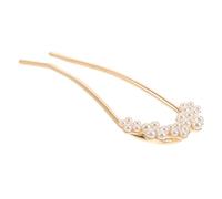 Beaupretty Elegant Pearl Hair Fork U-shaped French Hair Pin Bun Holder Stylish Updo Chignon Accessory for Parties and Daily Wear