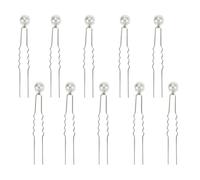 Beaupretty Elegant Pearl Hairpins 10pcs Bridal u Shaped Clips Wedding Hair Vines for Women