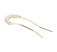 Beaupretty Elegant Pearl Hairpins U Shaped Forks for Women Vintage Style Chinese Hair Accessories for Updos Parties Ceremonies Hair Bun Pins