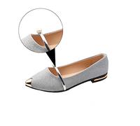 Beaupretty Elegant Pearl Pointy Flat Shoes for Women Non Slip Summer Nude Pumps for Fashion Office Parties Everyday Wear Comfortable Material Easy