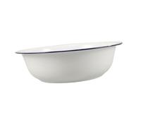 Beaupretty Elegant Retro Enamel Footbath Foot Soaking Tub Vintage Soup Bowl Foot Spa Massager Versatile for Laundry Face Cleaning