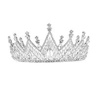 Beaupretty Elegant Rhinestone Crown for Adorable Glitter Bride Headdress for Weddings Parties and Costumes Charming Design for Flower and Brides