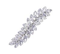 Beaupretty Elegant Rhinestone Hair Clip for Delicate Silver Hairpin with Bang Clamp Stylish Hair Accessory for Weddings Parties Daily Wear Easy to Attach and Save Styling