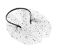 Beaupretty Elegant Rhinestone Pearl Bridal Veil Headband Vintage Mesh Fascinator for Weddings Tea Parties and Special Occasions Comfortable Fit for Women
