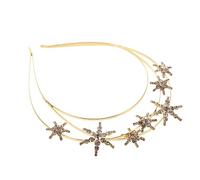 Beaupretty Elegant Rhinestone Star Hairband for Women Multi Layer Crystal Crown Hair Accessory Lovely Bridal Headwear for Parties and Shows Shiny Environment Friendly Material