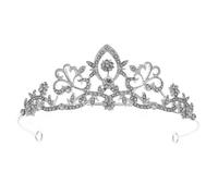 Beaupretty Elegant Rhinestone Wedding Crown Headdress for Bride and Girl, Lightweight with Good Workmanship, Silver Vintage Style Suitable for Photo Activity and Party