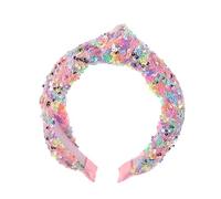 Beaupretty Elegant Sequin Crown Headband for Girls Sparkling Hair Band Accessories Sequin Knot Headband Masquerade Headwear Easter Basket Fillers