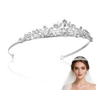 Beaupretty Elegant Silver Rhinestone Tiara Headband Practical and Quick to Wear for Women, Delicate Zine-alloy Material with Shiny Design for Wedding and Show Accessories